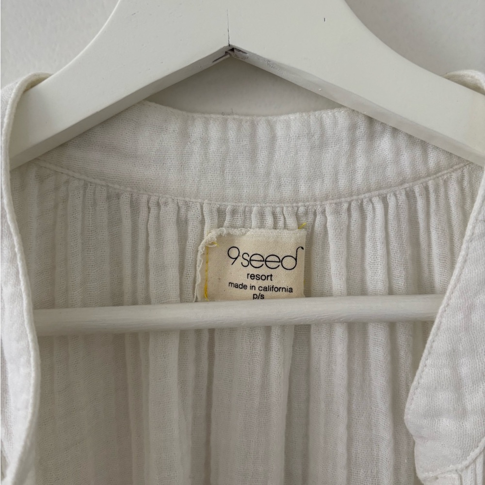 9SEED gauze cotton ildyllwild White Sleeveless Top - Picture 3 of 4